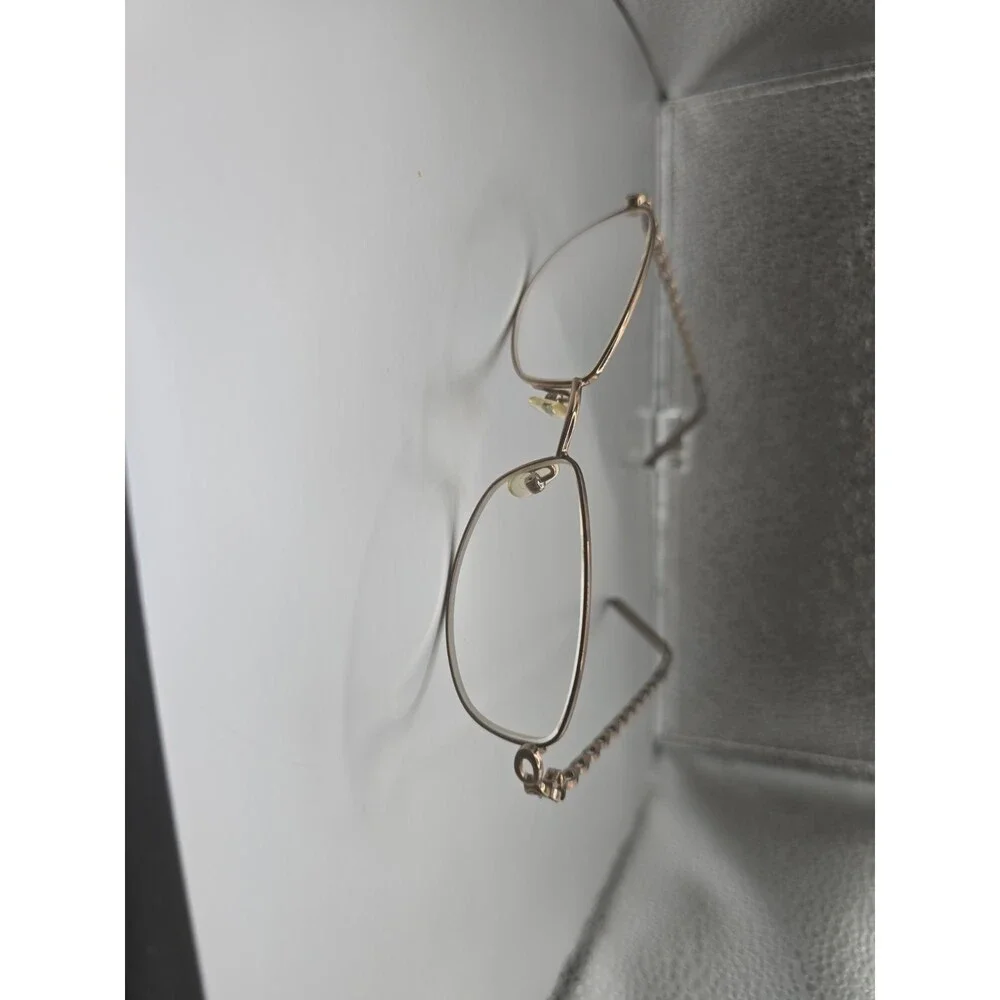 Hush Puppies Gold Tone Frame Eyeglasses Nose Pads Full Rim 52-17-130 Old Money